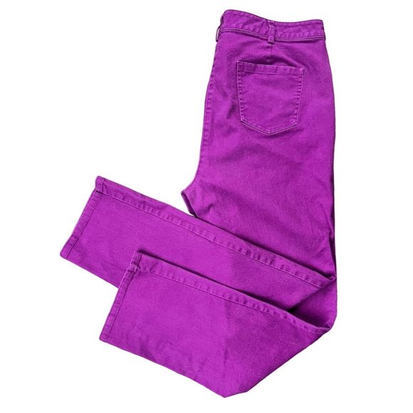 Women's Peck & Peck Stretchy Pink/Fuchsia Jeans, Size 10 (e18) - Picture 2 of 8